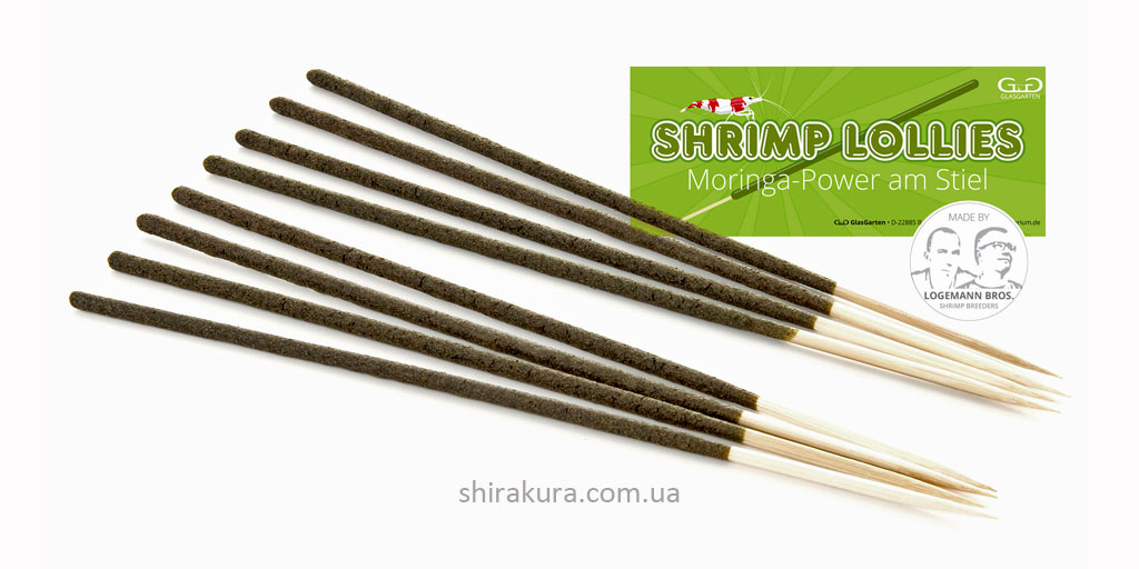 Додатковий корм GlasGarten Shrimp Lollies - Moringa Power Додатковий корм GlasGarten Shrimp Lollies - Moringa Power